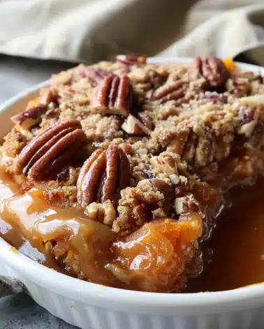 Brown Butter Sweet Potato Pecan Cobbler