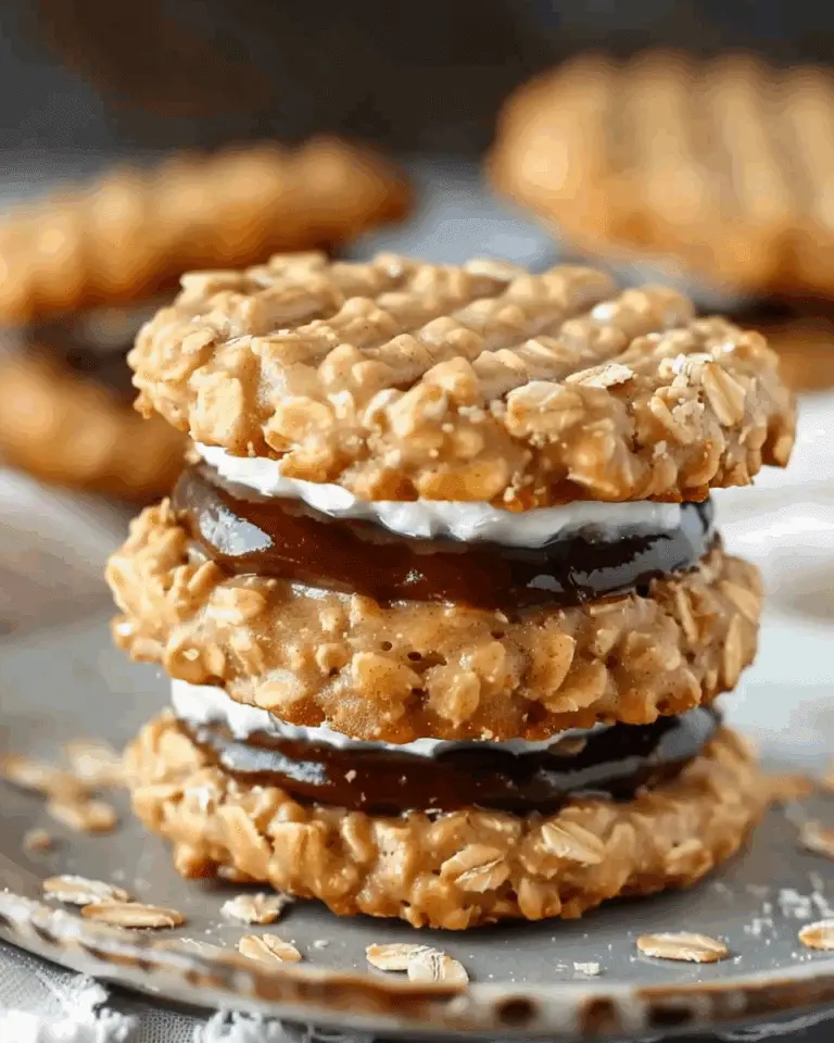 No-Bake Peanut Butter Oatmeal Sandwich Cookies