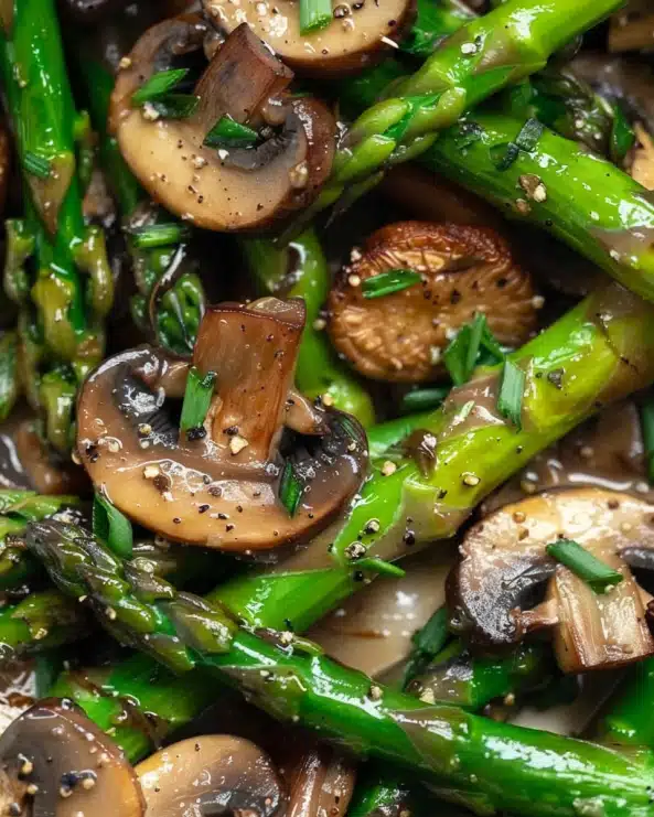 Sautéed Asparagus and Mushrooms Recipe