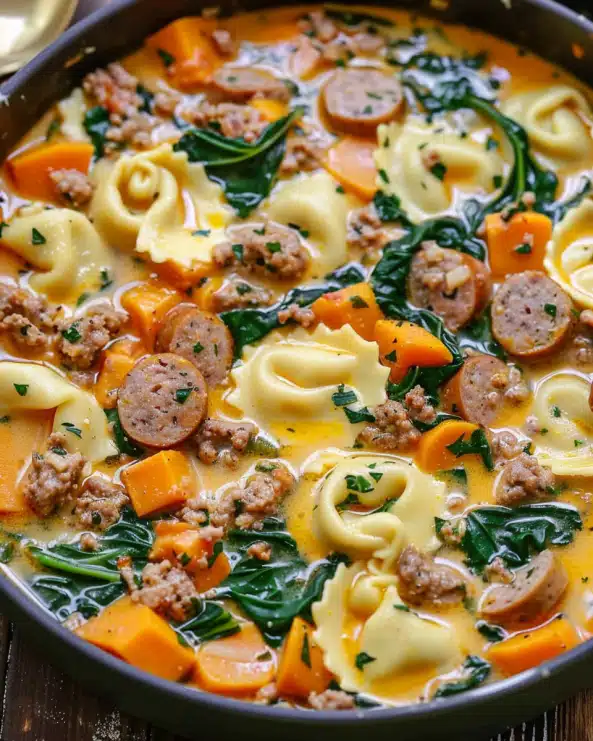 Creamy Sausage Tortellini Soup