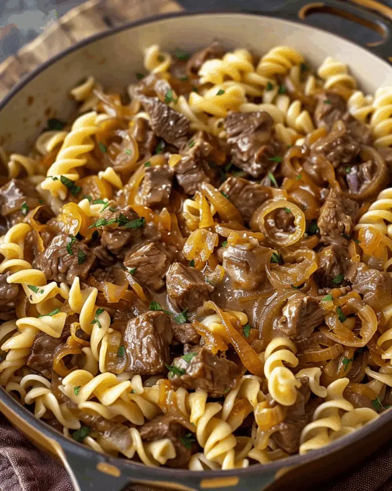 French Onion Beef and Noodles