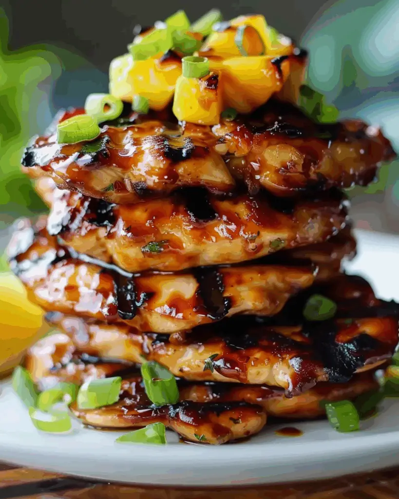 Hawaiian Huli Huli Chicken Stack