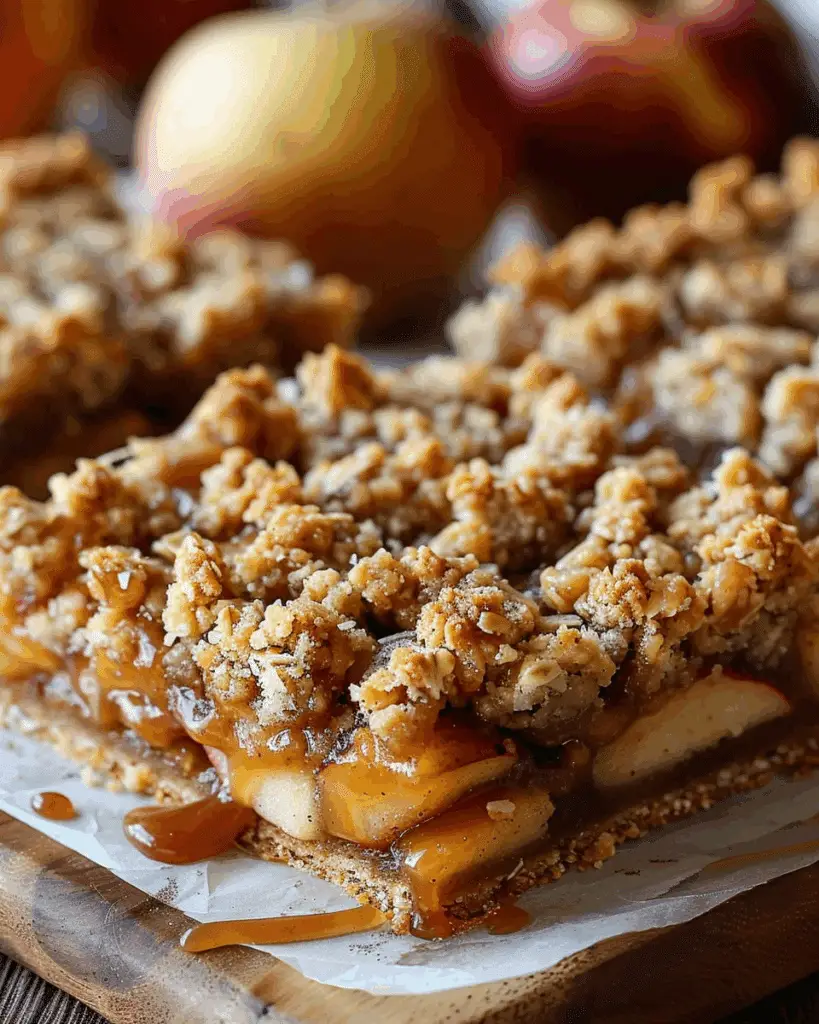 Salted Caramel Apple Crumble Bars Fall Treat: Get Addicted in 45 Min
