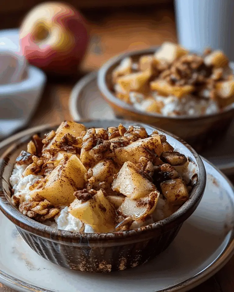 Baked Apple Cinnamon Cottage Cheese Breakfast Bowls – Cozy, Spiced & Protein-Packed