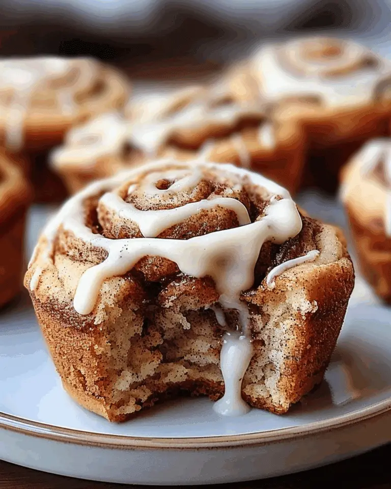 Healthy Low-Calorie Cinnamon Roll Muffins with Creamy Centers