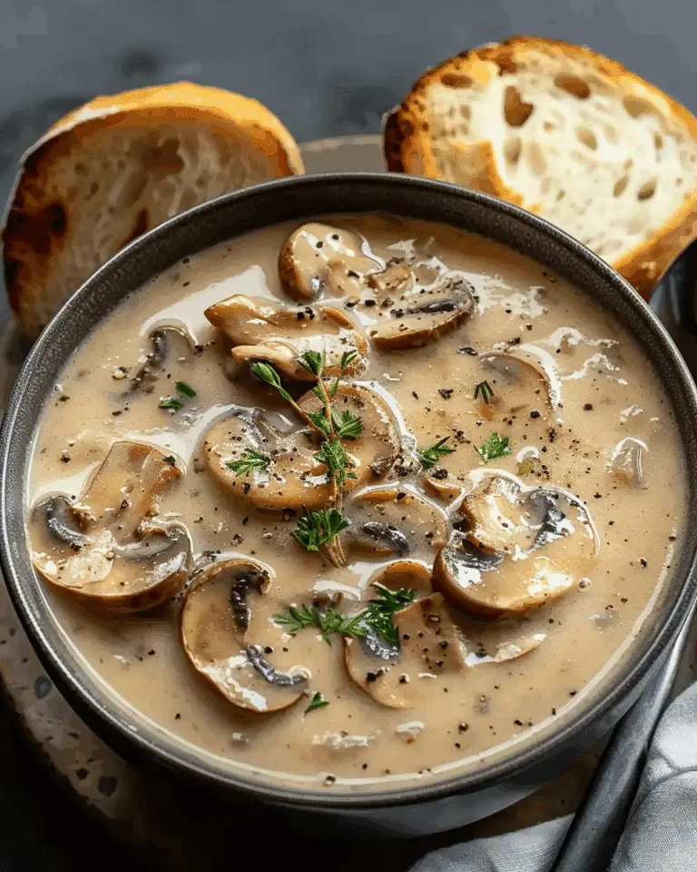 Creamy Mushroom Soup Recipe – Quick, Easy, and Delicious