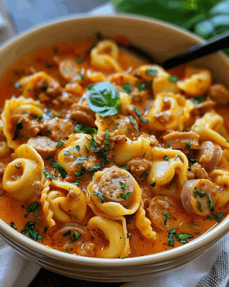 Crockpot Cheese Tortellini and Sausage – Comforting & Creamy