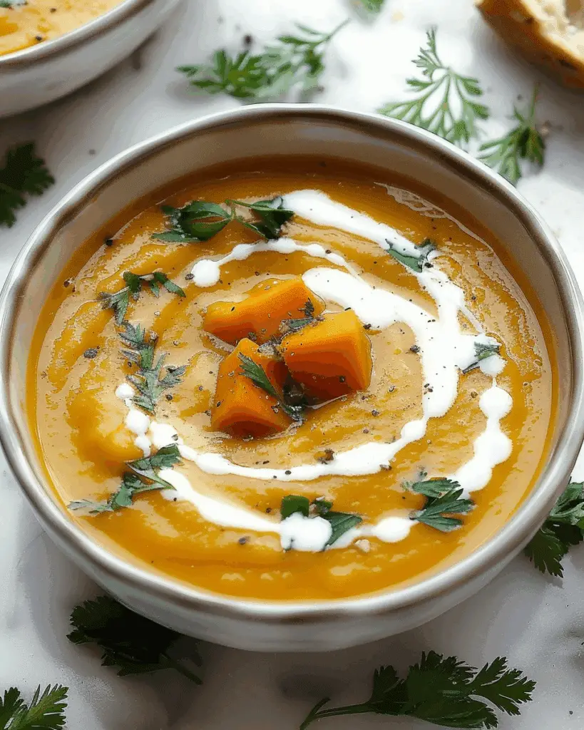Easy Butternut Squash and Sweet Potato Soup