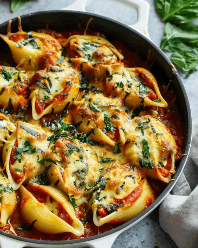 Ricotta and Spinach Pasta Shells