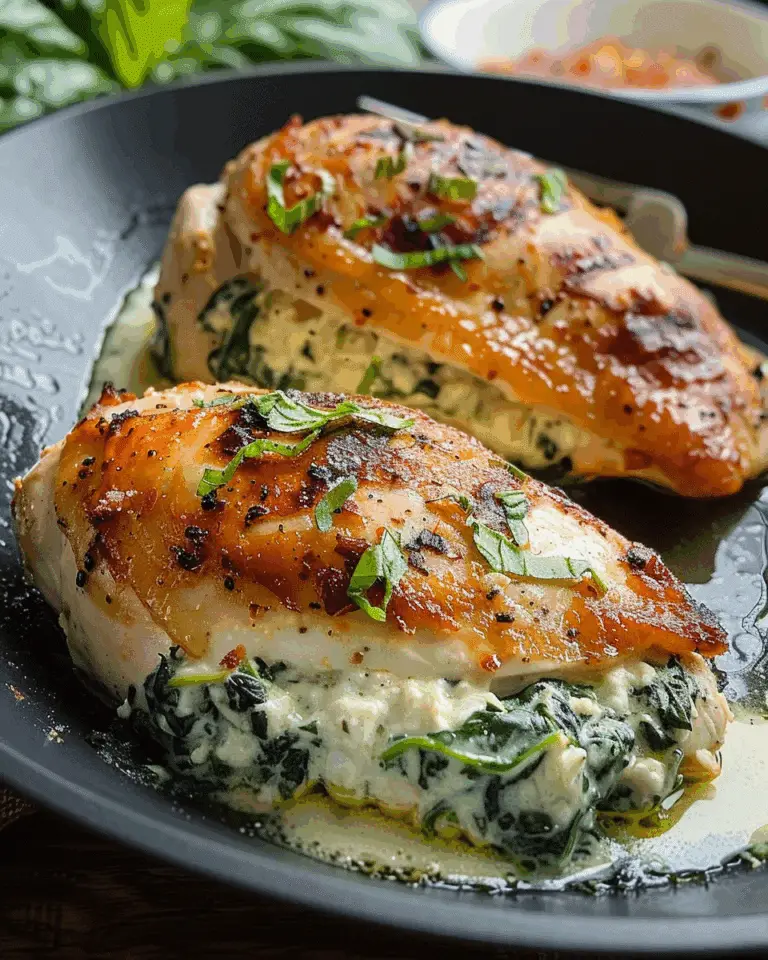 Easy Spinach Stuffed Chicken Breasts