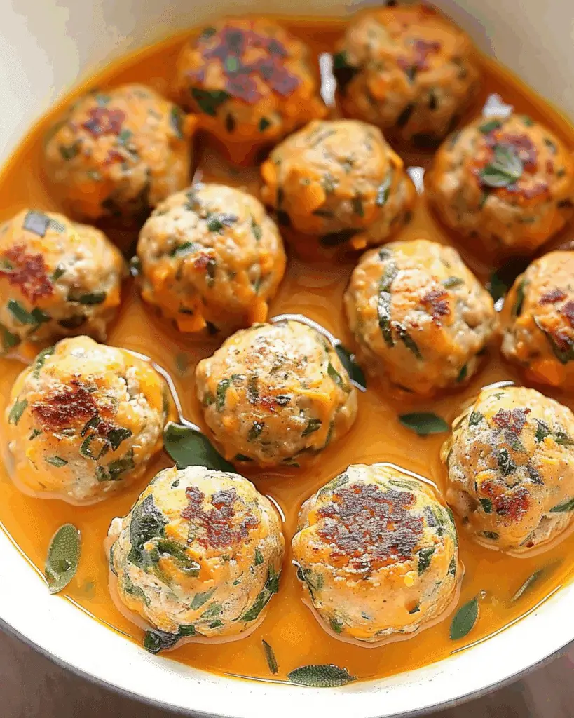 Easy Turkey Meatballs in Pumpkin Sage Sauce