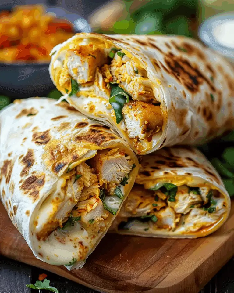 Ooey-Gooey Cheesy Garlic Chicken Wraps You’ll Devour