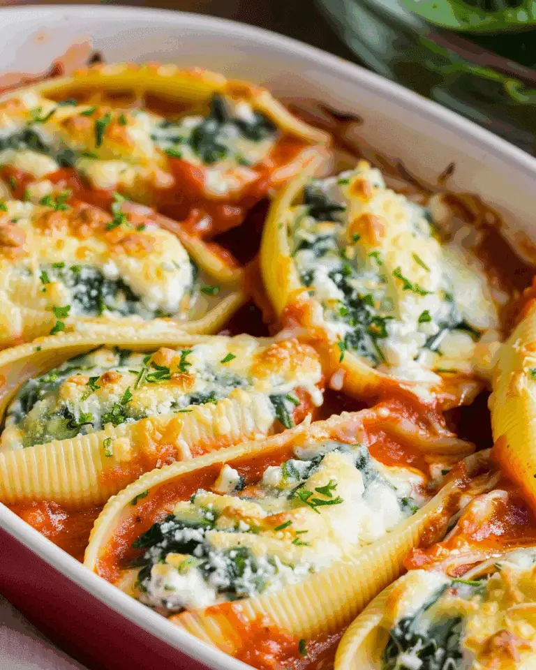 Easy Spinach & Ricotta Stuffed Shells