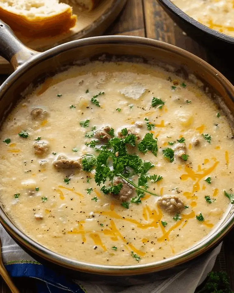 Cheesy Beef and Potato Soup