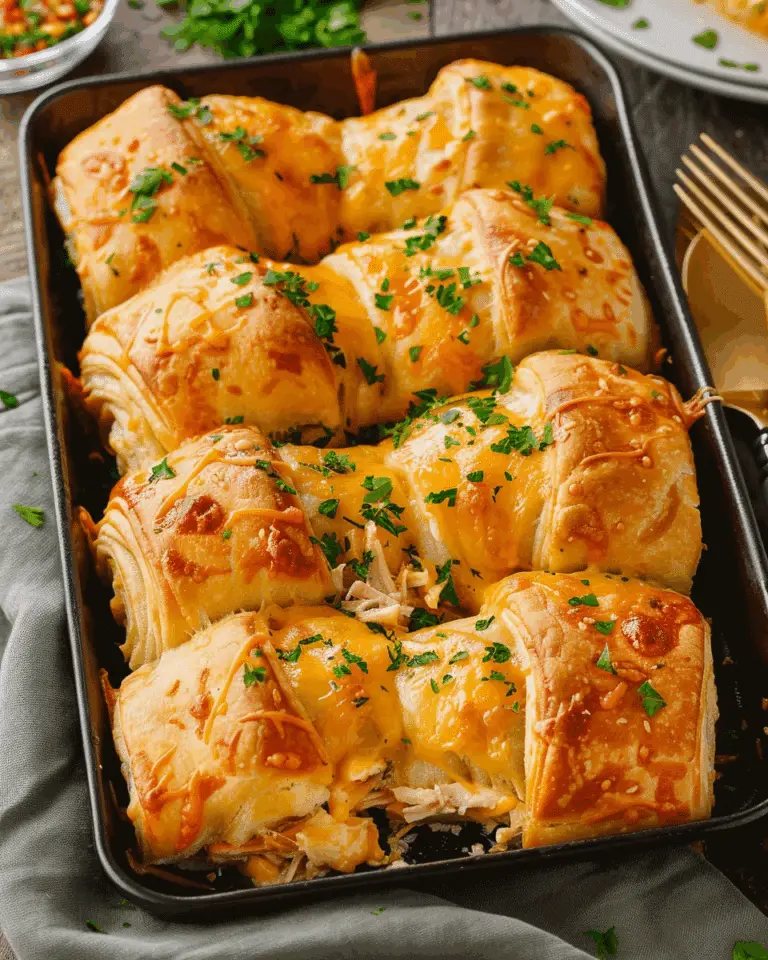Cheesy Chicken Crescent Roll Bake