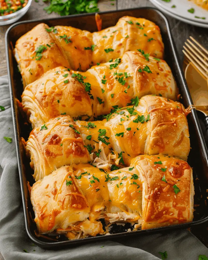 Cheesy Chicken Crescent Roll Bake