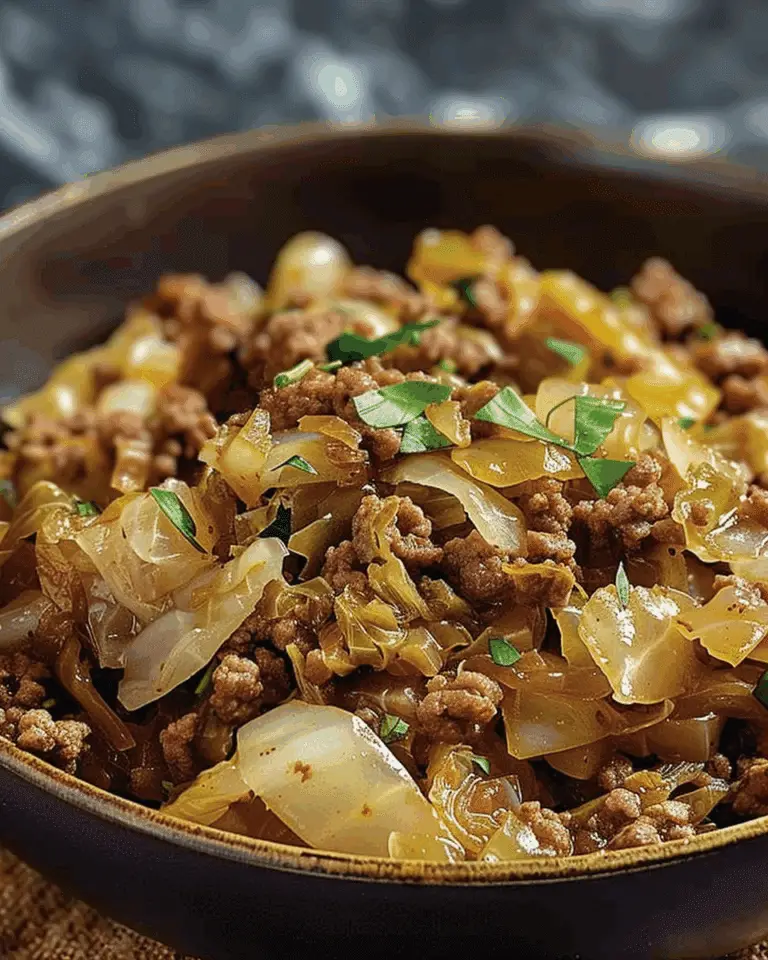 Ground Beef and Chopped Cabbage