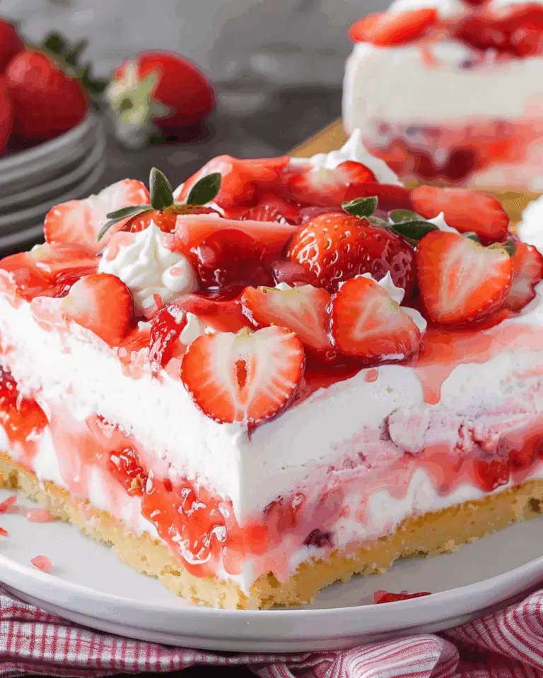 Strawberry Cheesecake Poke Cake