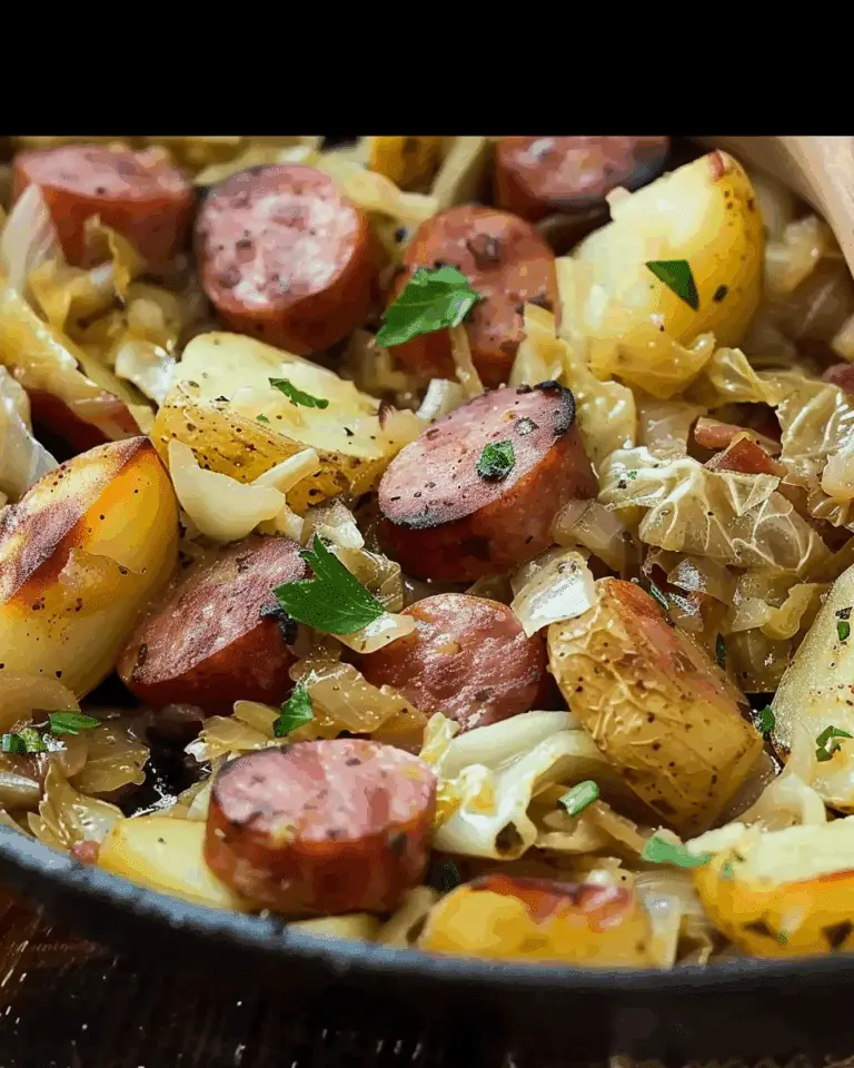 20-Minute Kielbasa Cabbage Potato Skillet Recipe