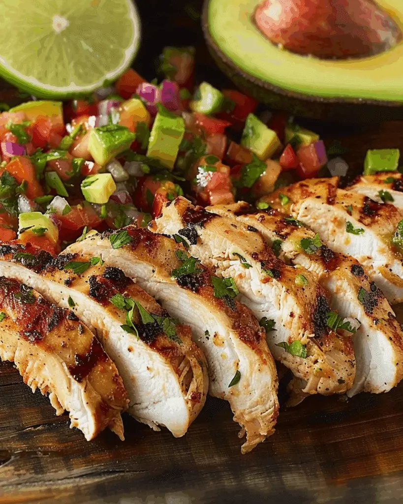 Fiesta Lime Chicken with Avocado Salsa Recipe