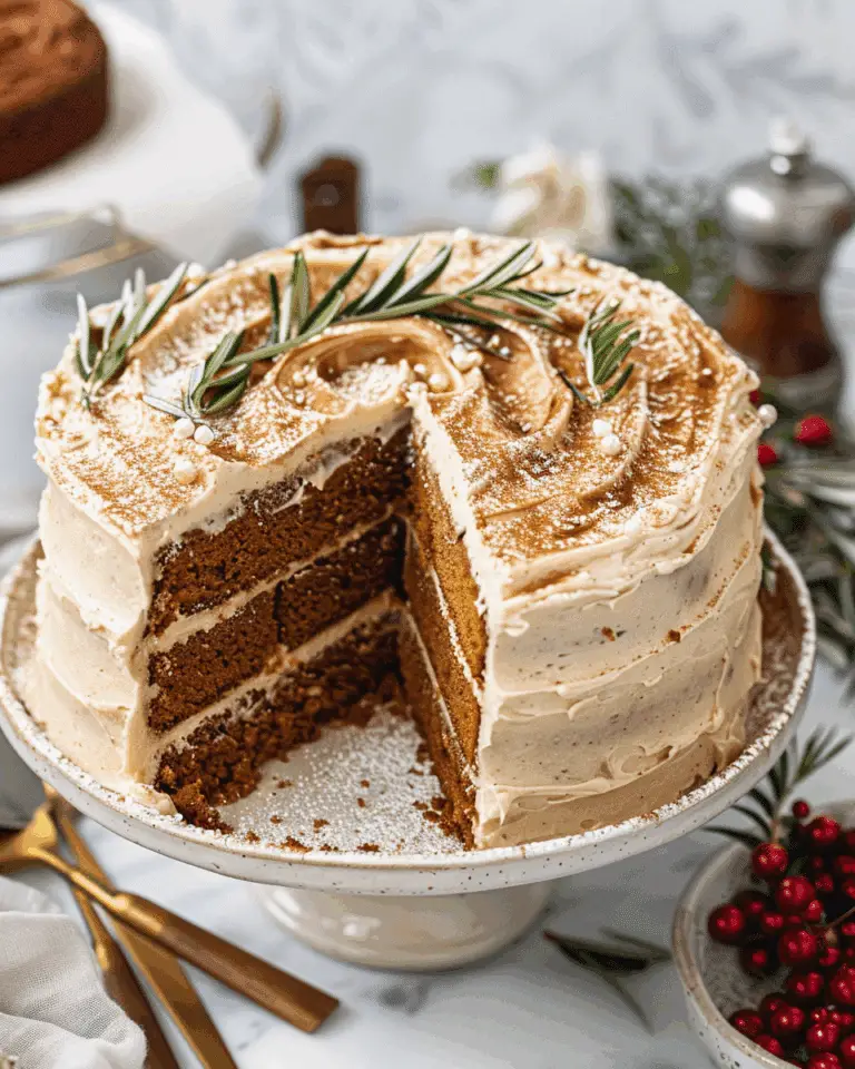 Gingerbread Cake with Cinnamon Molasses Frosting