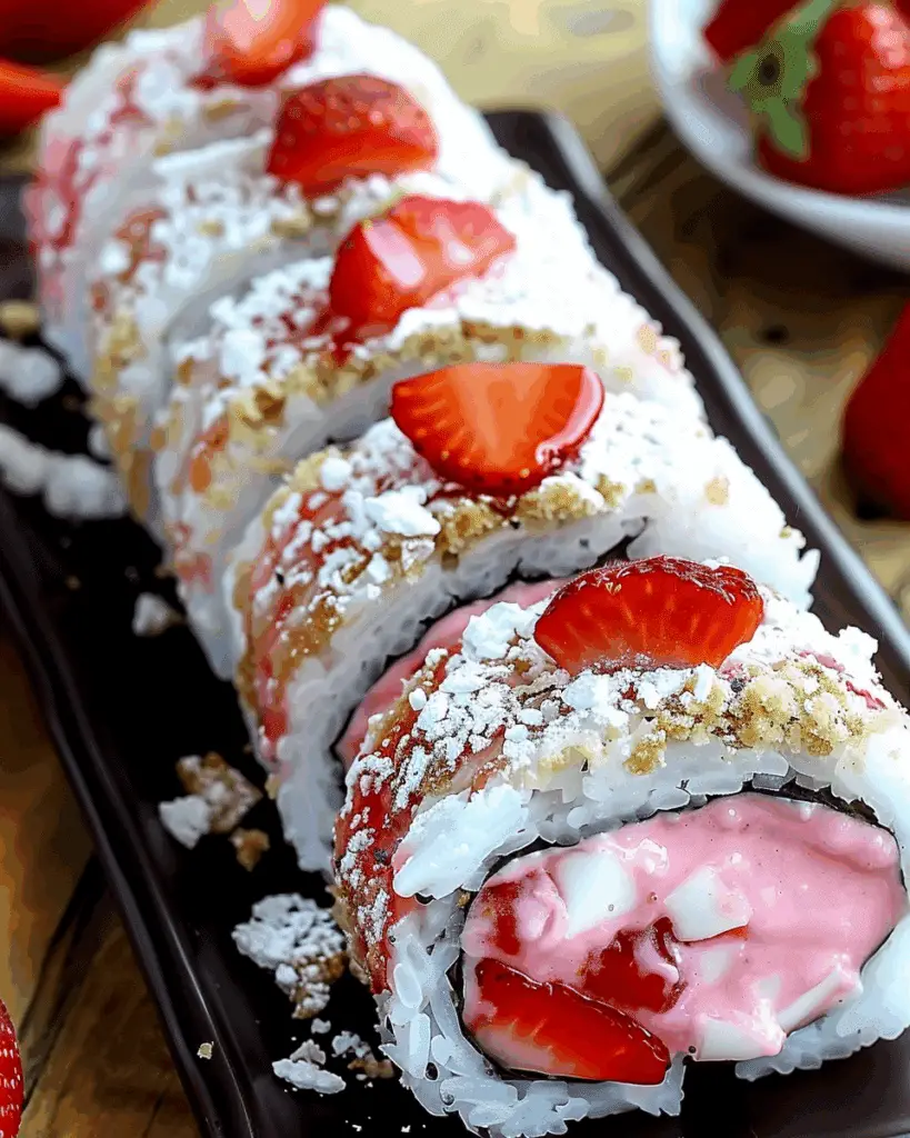 Strawberry Shortcake Sushi Roll Dessert