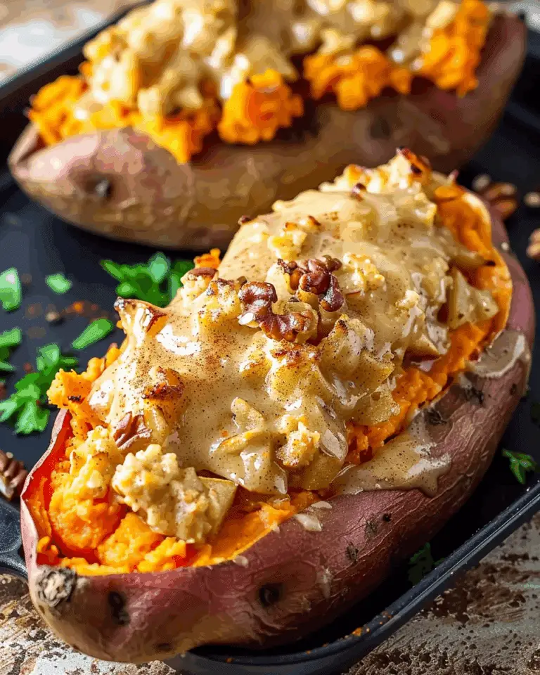 Apple Spiced Stuffed Sweet Potatoes