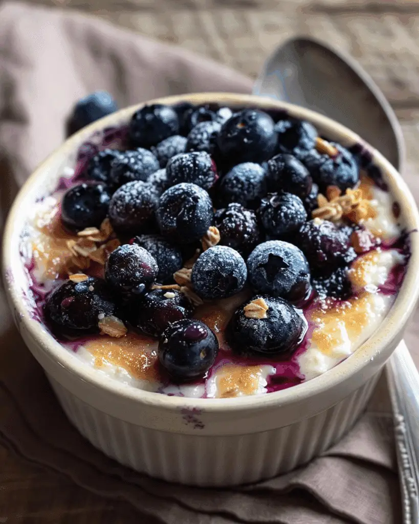 Baked Blueberry Cottage Cheese Breakfast Bowls