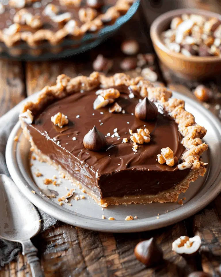 Nutella Tart with Toasted Hazelnut Crust