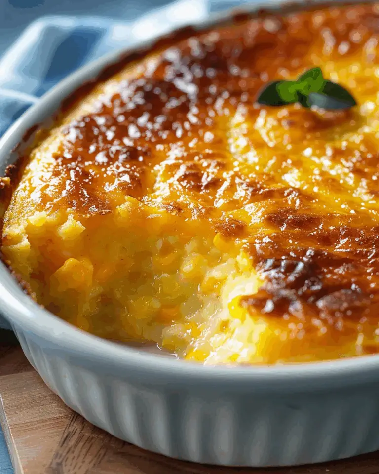 Sweet Corn Pudding with Cream Cheese & Vanilla