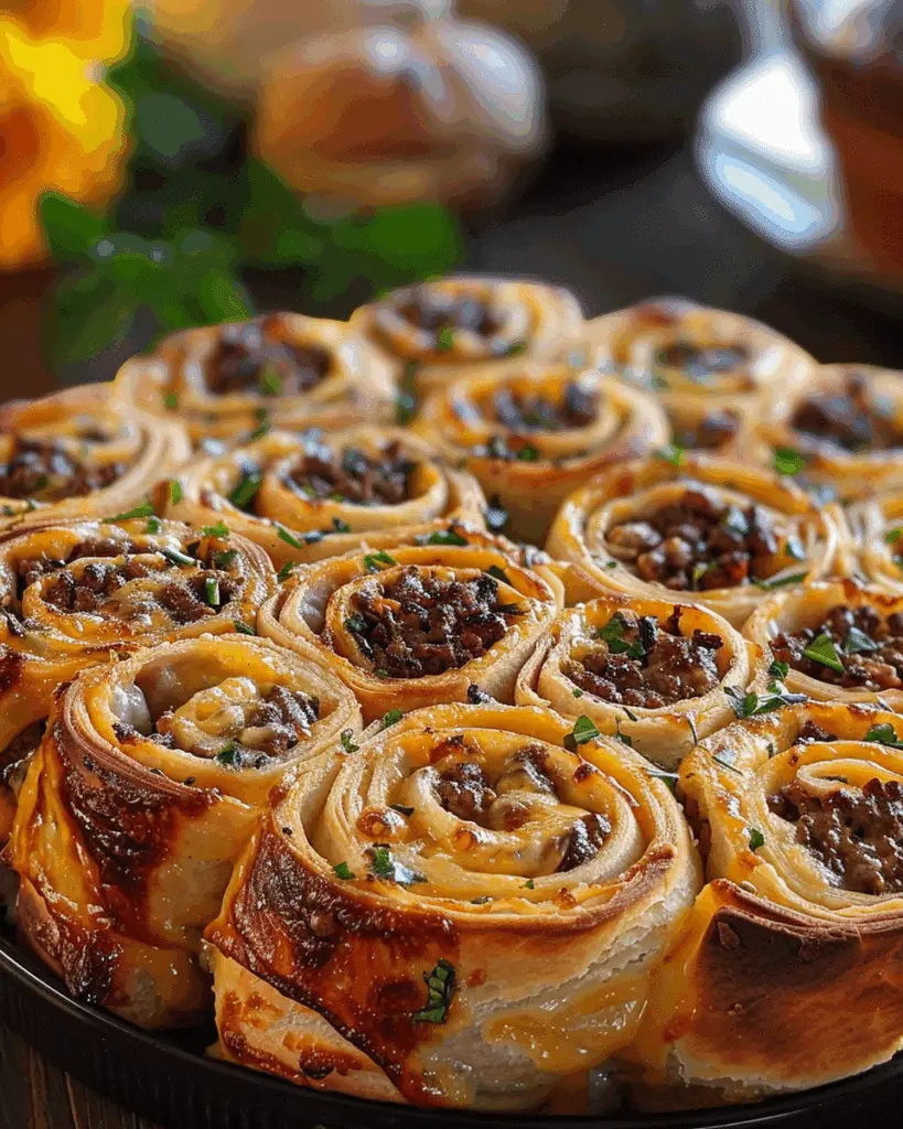 Garlic Butter Cheeseburger Rollups