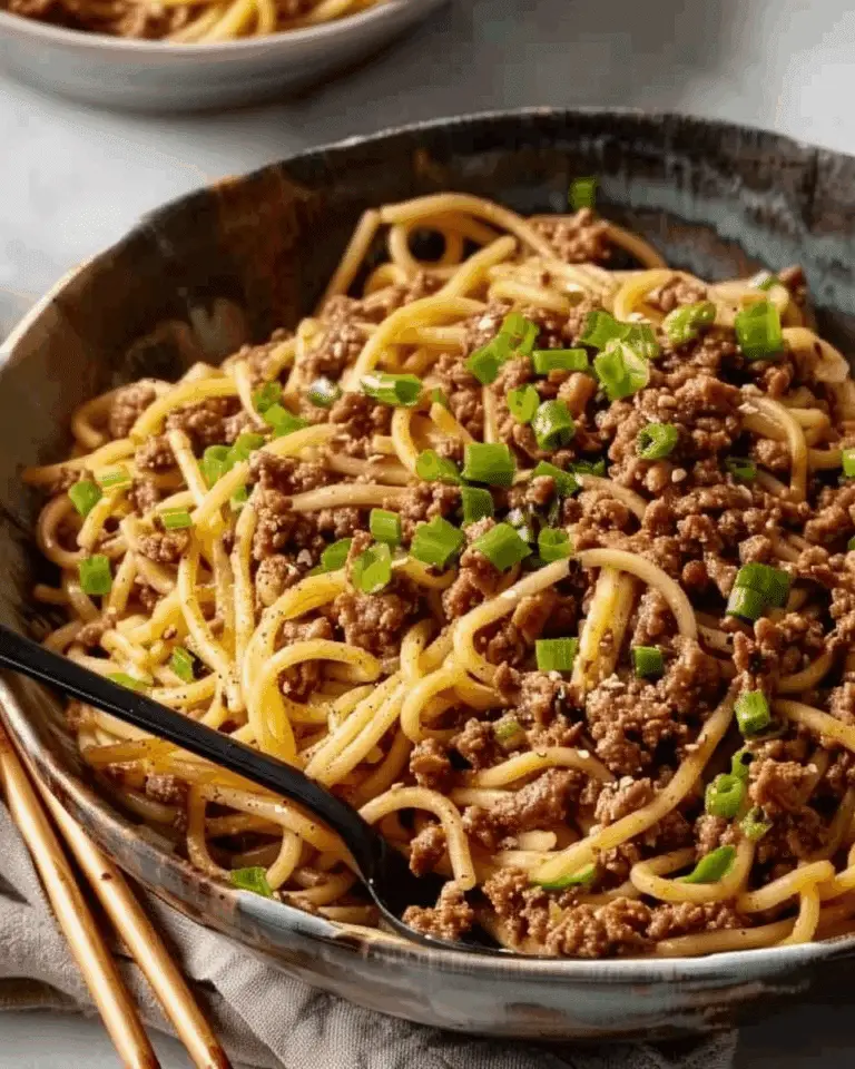 Mongolian Ground Beef Noodles