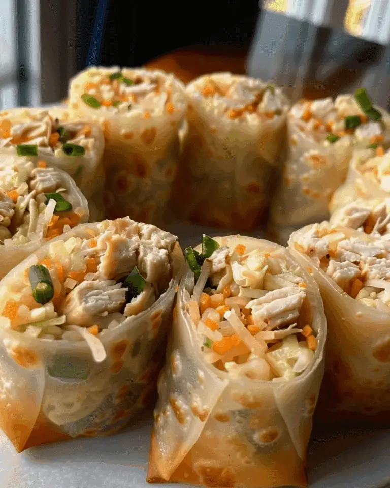 Chicken Coleslaw Egg Rolls