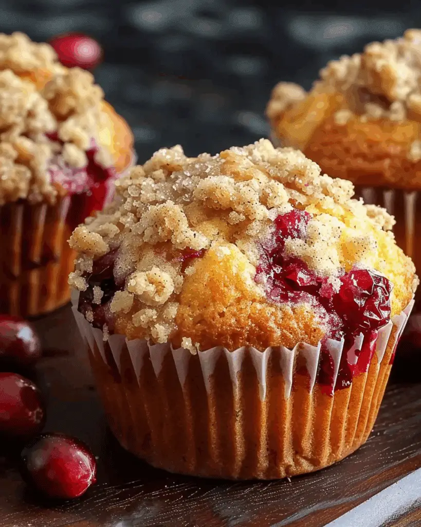 Cranberry Orange Muffins with Streusel