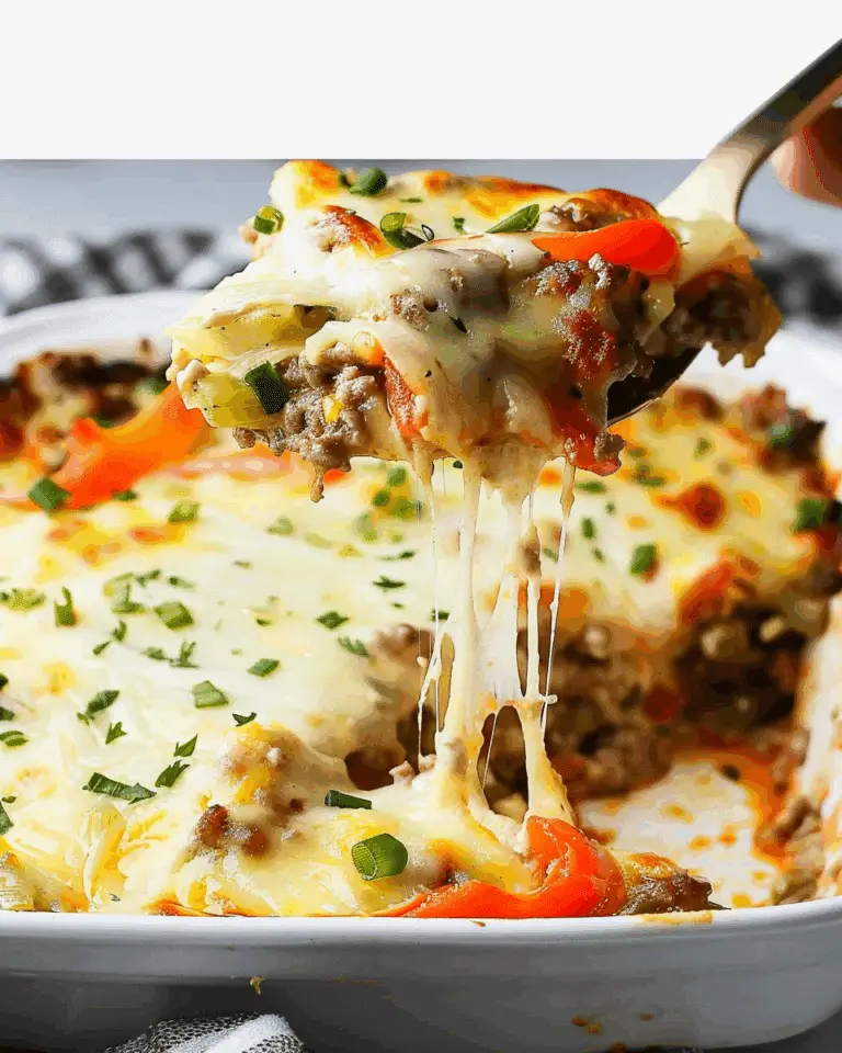 Keto Philly Cheesesteak Casserole