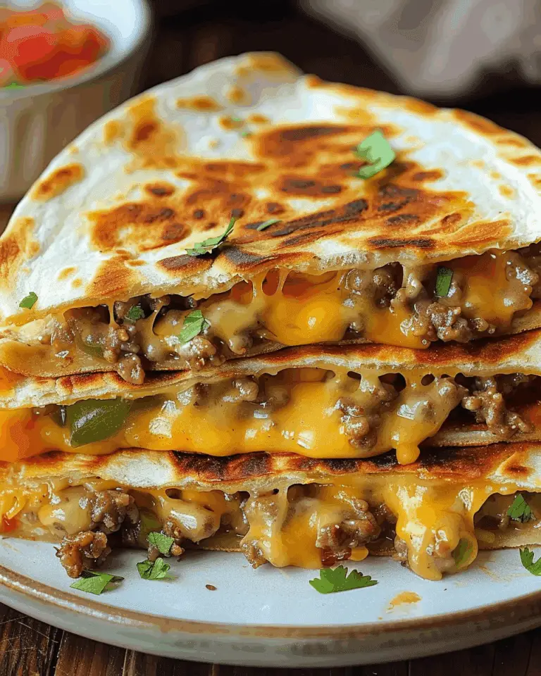 Cheeseburger Quesadilla Melt