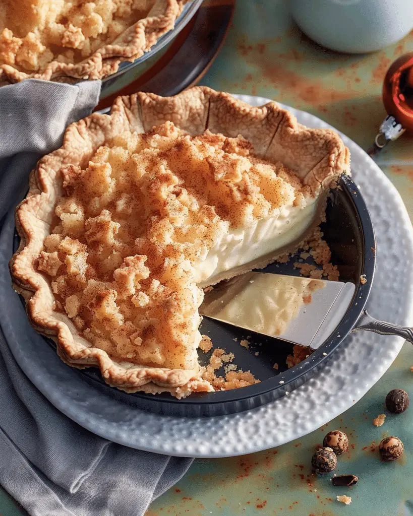 Christmas Eve Cinnamon-Vanilla Custard Pie – Creamy Holiday Dessert Magic