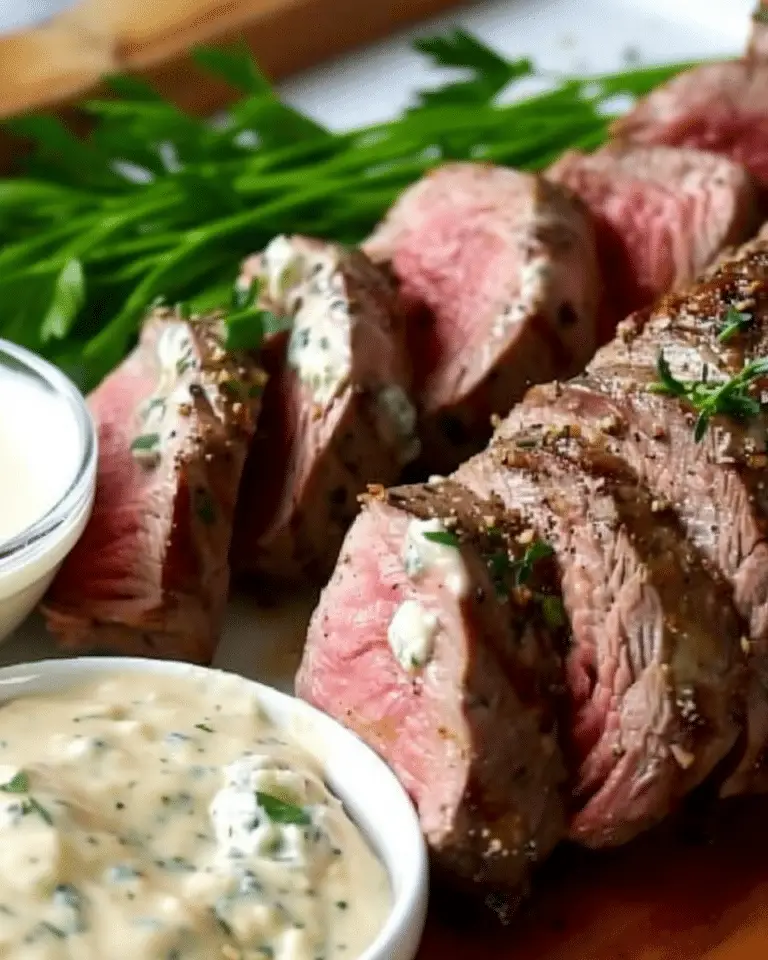 Easy Beef Tenderloin with Gorgonzola Sauce