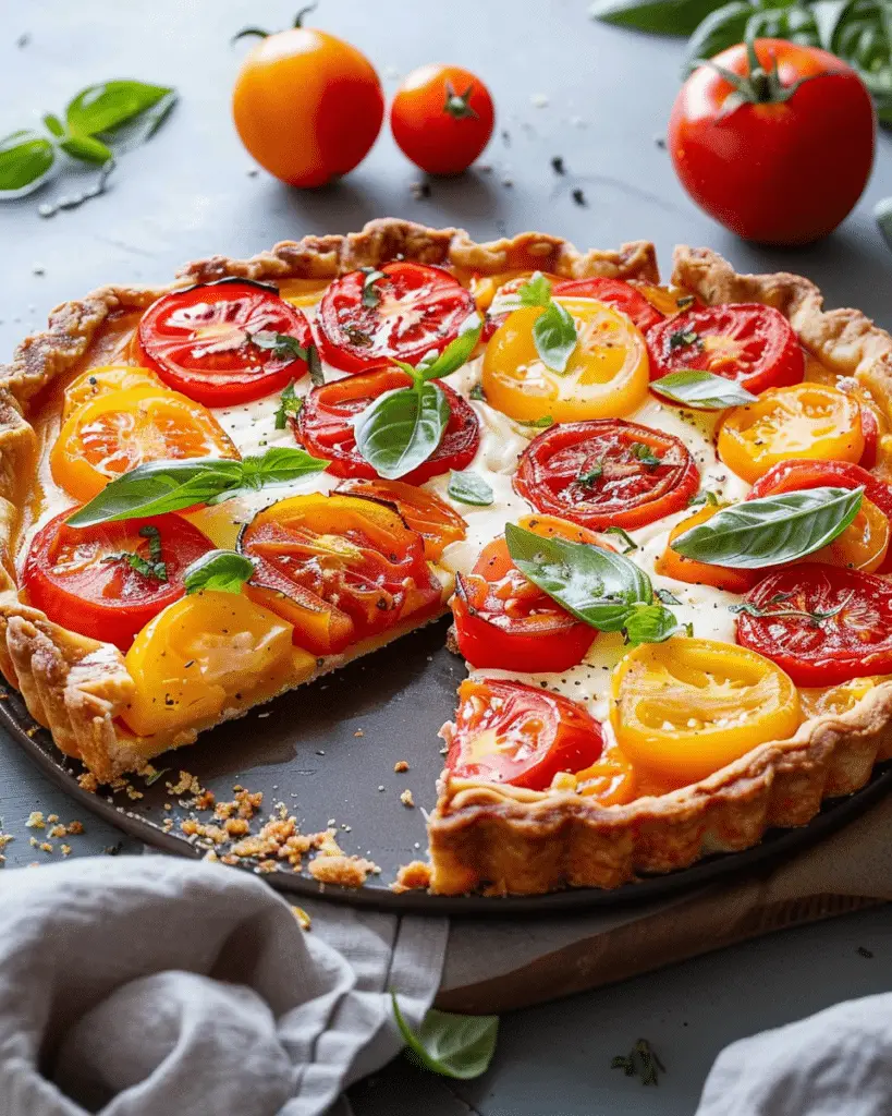 Heirloom Tomato and Italian Cheese Tart