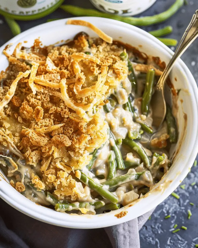 Irresistible Campbell’s Green Bean Casserole