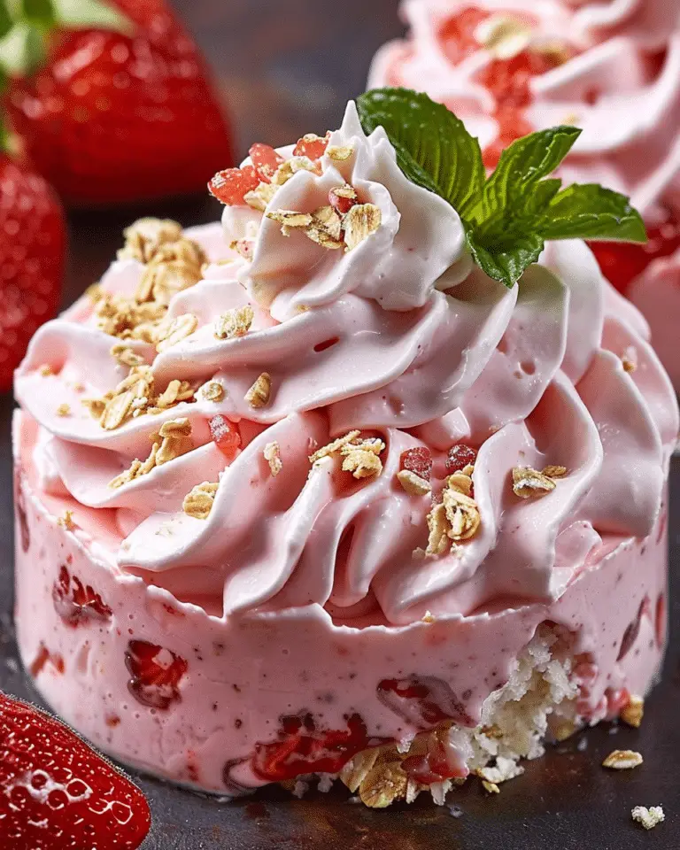 Strawberry Mousse Creamy Dessert
