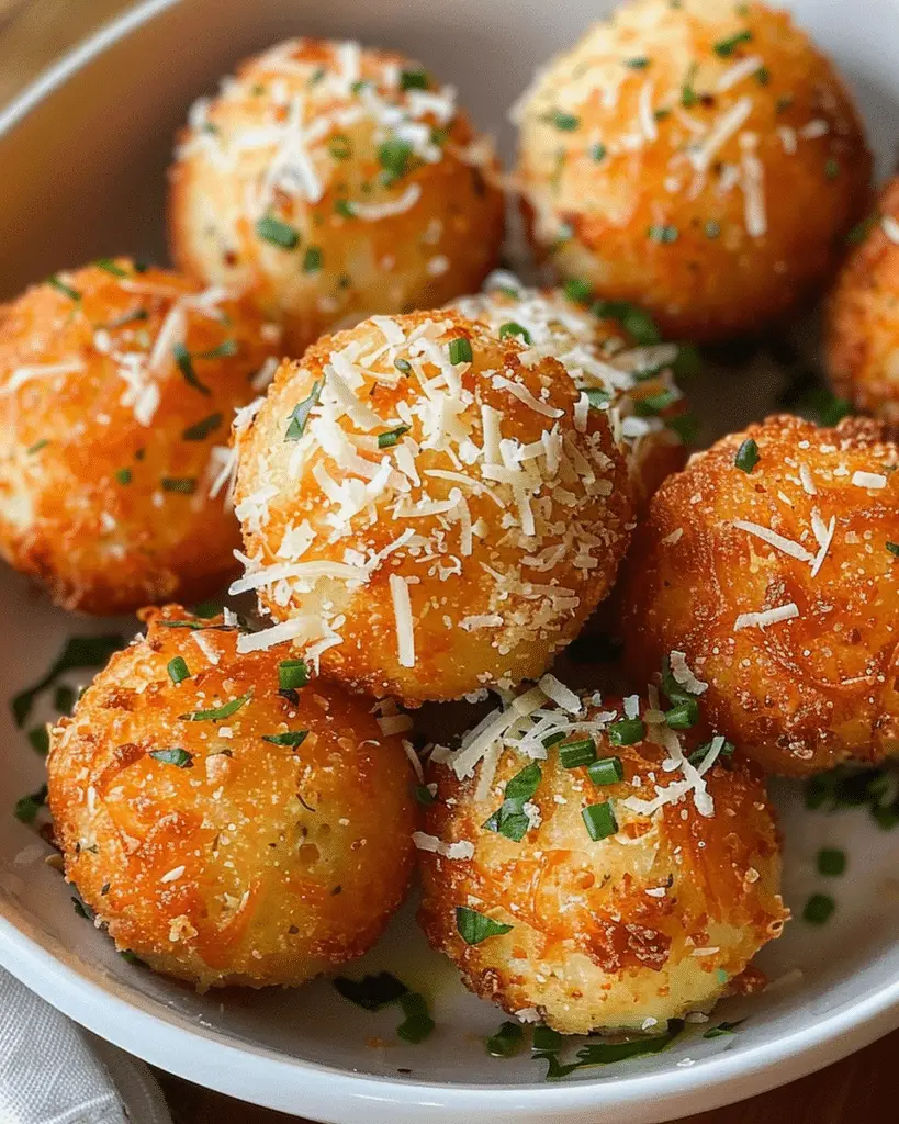Cheesy Garlic Parmesan Potato Balls