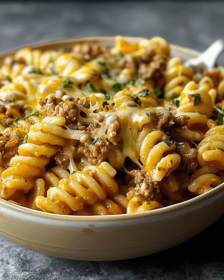 Crockpot Cheesy Ranch Beef Pasta