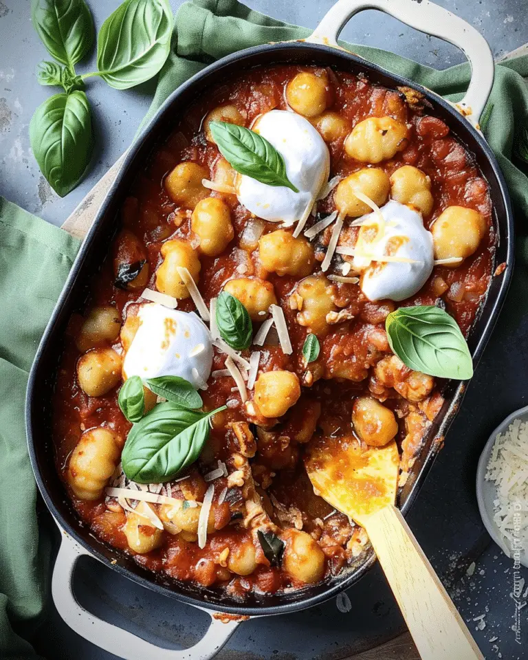 Chicken Parmesan Gnocchi Bake