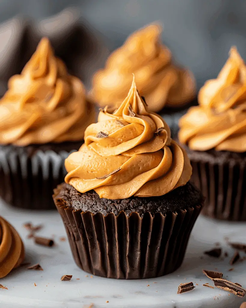 Chocolate Cupcakes with Pumpkin Cheesecake Frosting