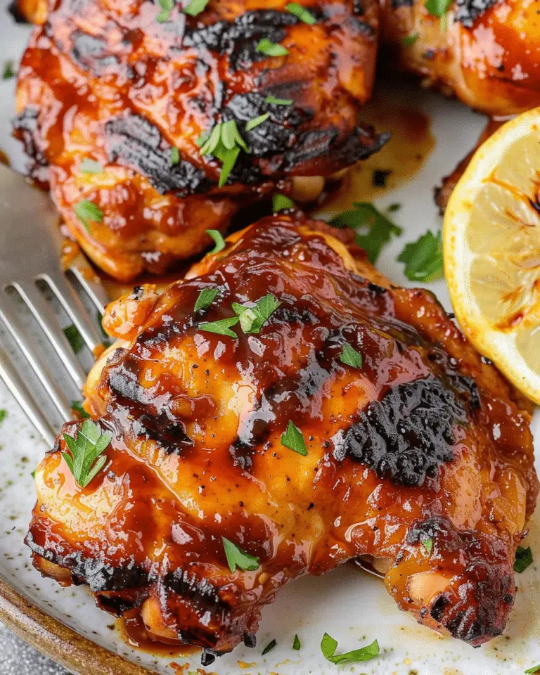 Grilled BBQ Chicken Thighs