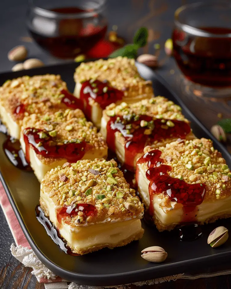Pistachio Crusted Brie Bites with Fig Honey Glaze