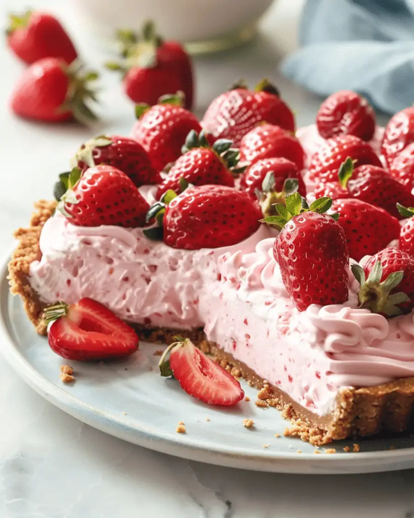 No-Bake Strawberry Cream Pie
