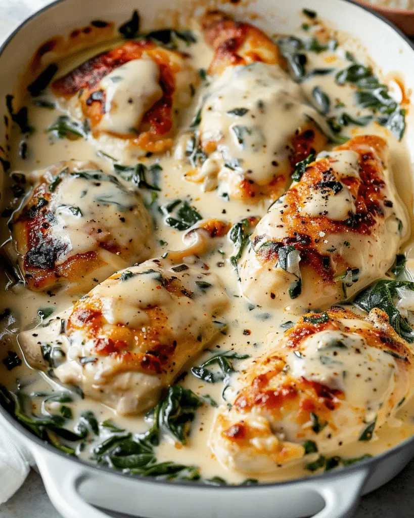 Easy Creamy Chicken Florentine