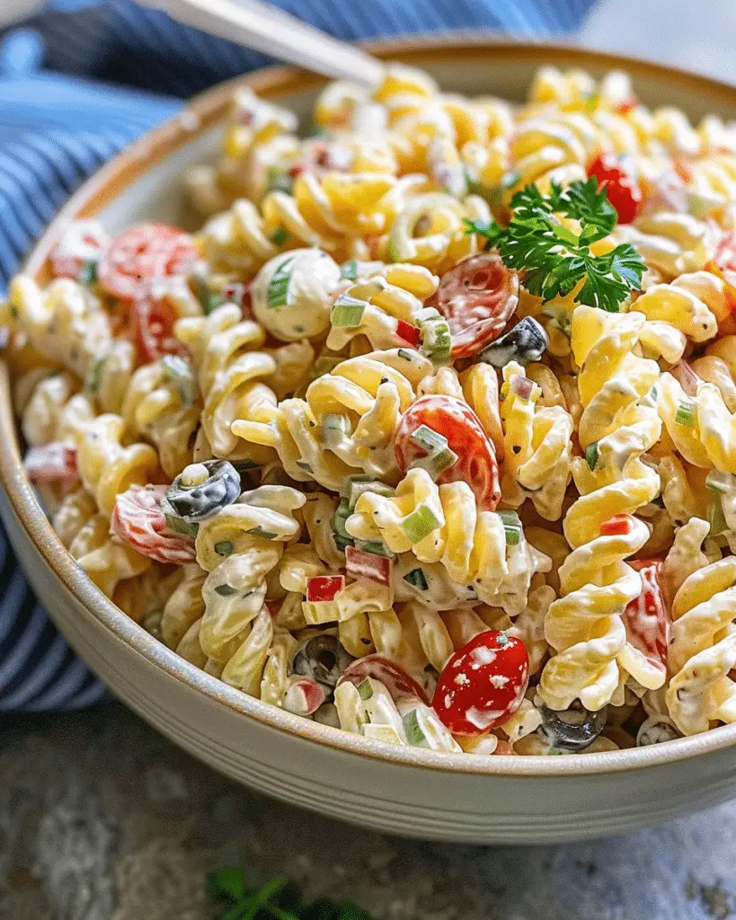 Easy Creamy Pasta Salad